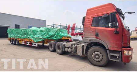 3 Axle 40 Feet Low Bed Trailer will be Shipped to Papua New Guinea