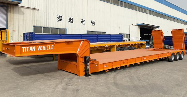 3 Line 6 Axle 120 Ton Lowbed Trailer Truck for Sale in PNG