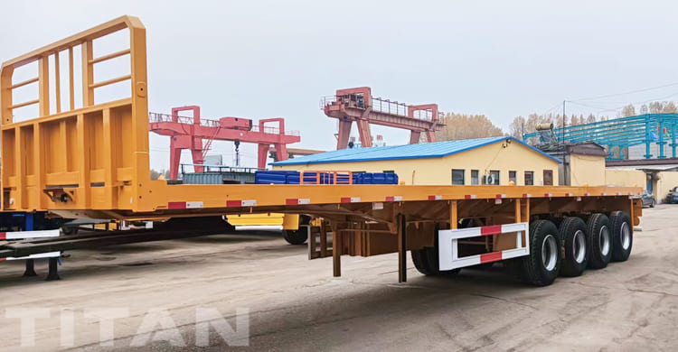 4 Axle 40 Ft Flatbed Semi Trailer for Sale in Papua New Guinea