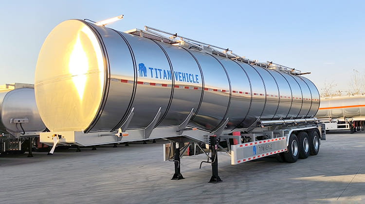TITAN 3 Axle Stainless Fuel Tanker Trailer for Sale in Papua New Guinea