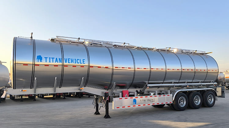 TITAN 3 Axle Stainless Fuel Tanker Trailer for Sale in Papua New Guinea